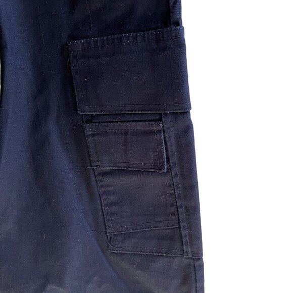 BTLU Cargo Shorts Mens 30 Blue Cotton Button & Zip Slash Pockets Drawstring Leg - Picture 11 of 13